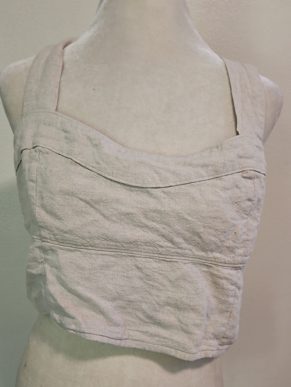Abercrombie & Fitch Linen Blend Crop Top L
